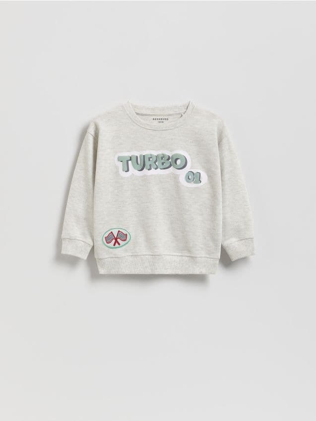 Reserved - Памучна Блуза С Дълъг Ръкав С Принт