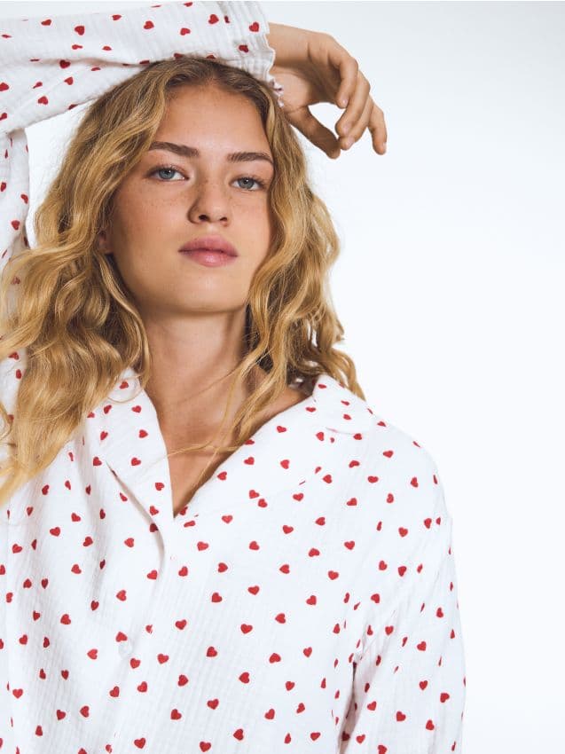 Reserved - Муселинова Пижама Със Сърца