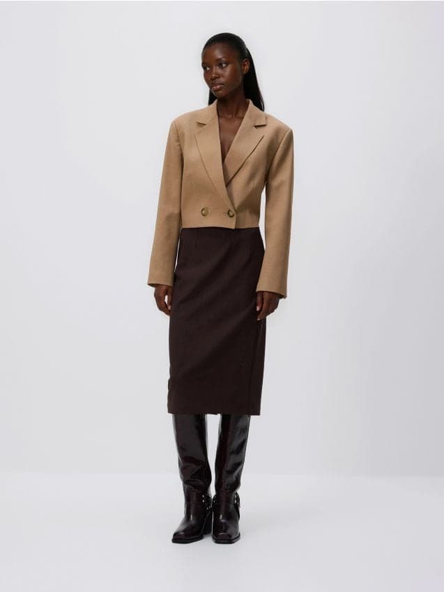 Reserved - Midi Пола С Декоративни Шевове