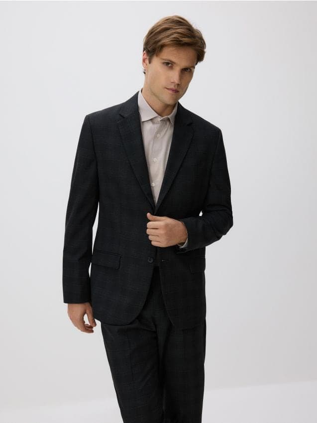 Reserved - Кариран Блейзър Slim Fit