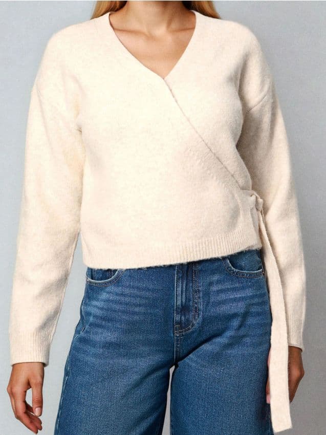 Sinsay - Пуловер Тип „прегъване” С Вълнена Смес