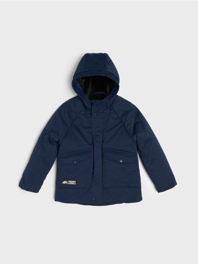 Sinsay - Зимно Яке С Качулка И Подплата От Пухкава Кожа