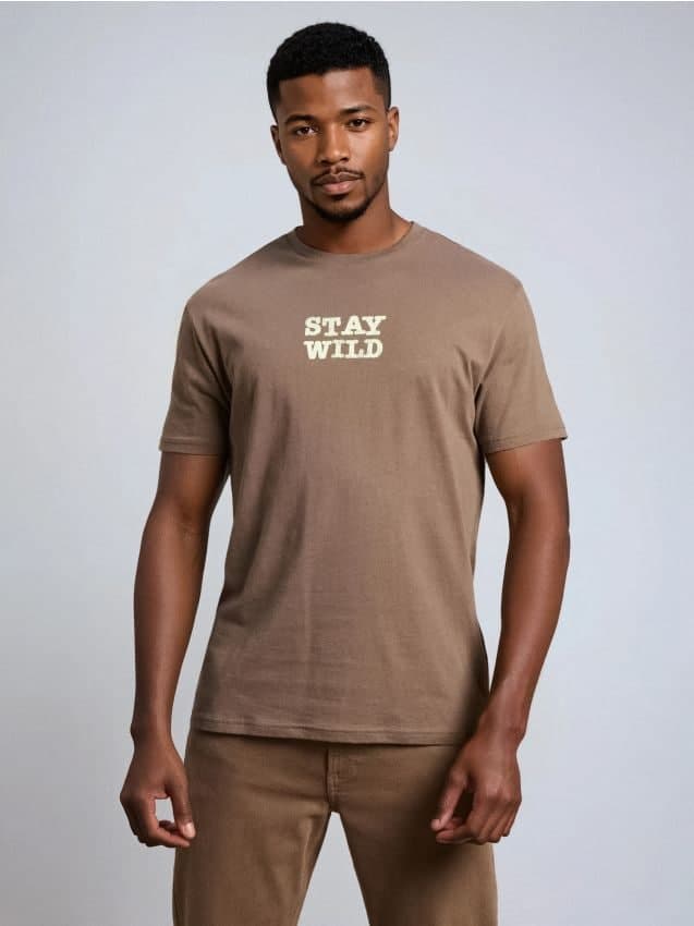 Sinsay - Памучна Тениска С Надпис