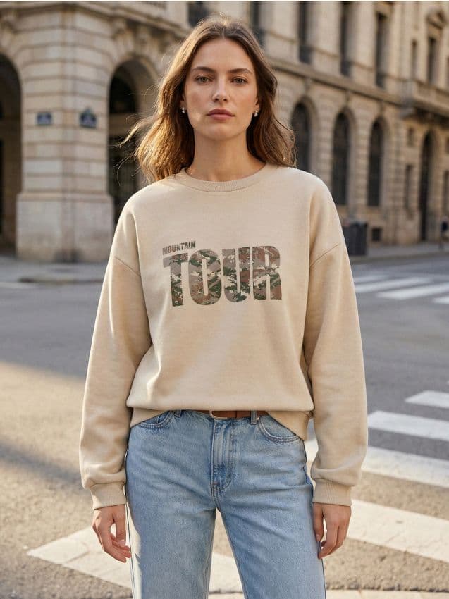 Sinsay - Суитшърт С Обло Деколте