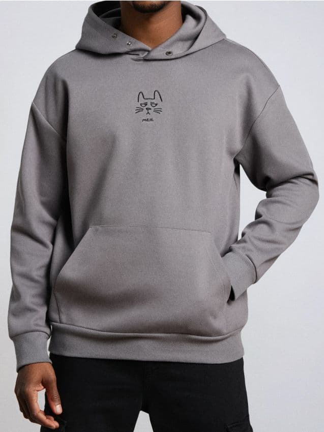 Sinsay - Суитшърт С Качулка И Бродерия